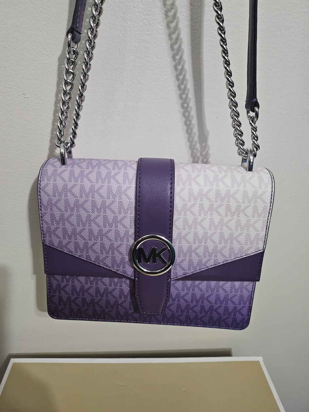 Michael Kors Lavender Ombre Signature Chain Shoulder Bag - Picture 4 of 4